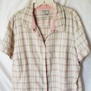 Plaid SS 26/28W Blouse